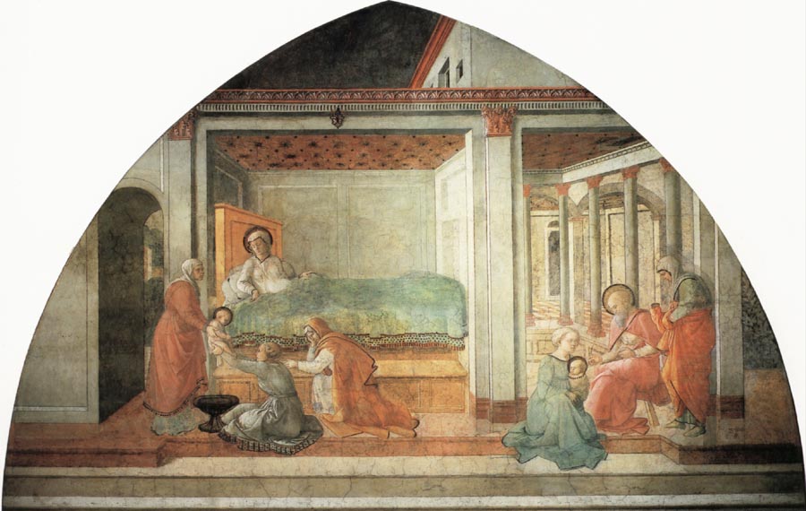 Fra Filippo Lippi The Birth and Naming of  St John the Baptist